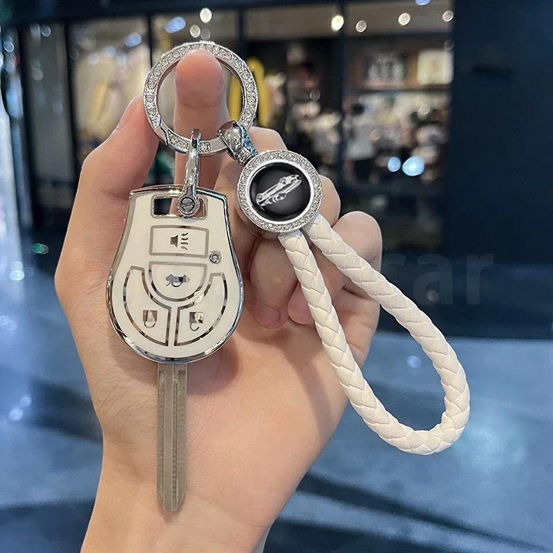 Leather TPU Car Smart Key Cover Bag Case Shell Protector Keychain for Changan Eado CS35 Raeton CS15 V3 V5 V7 Accessories