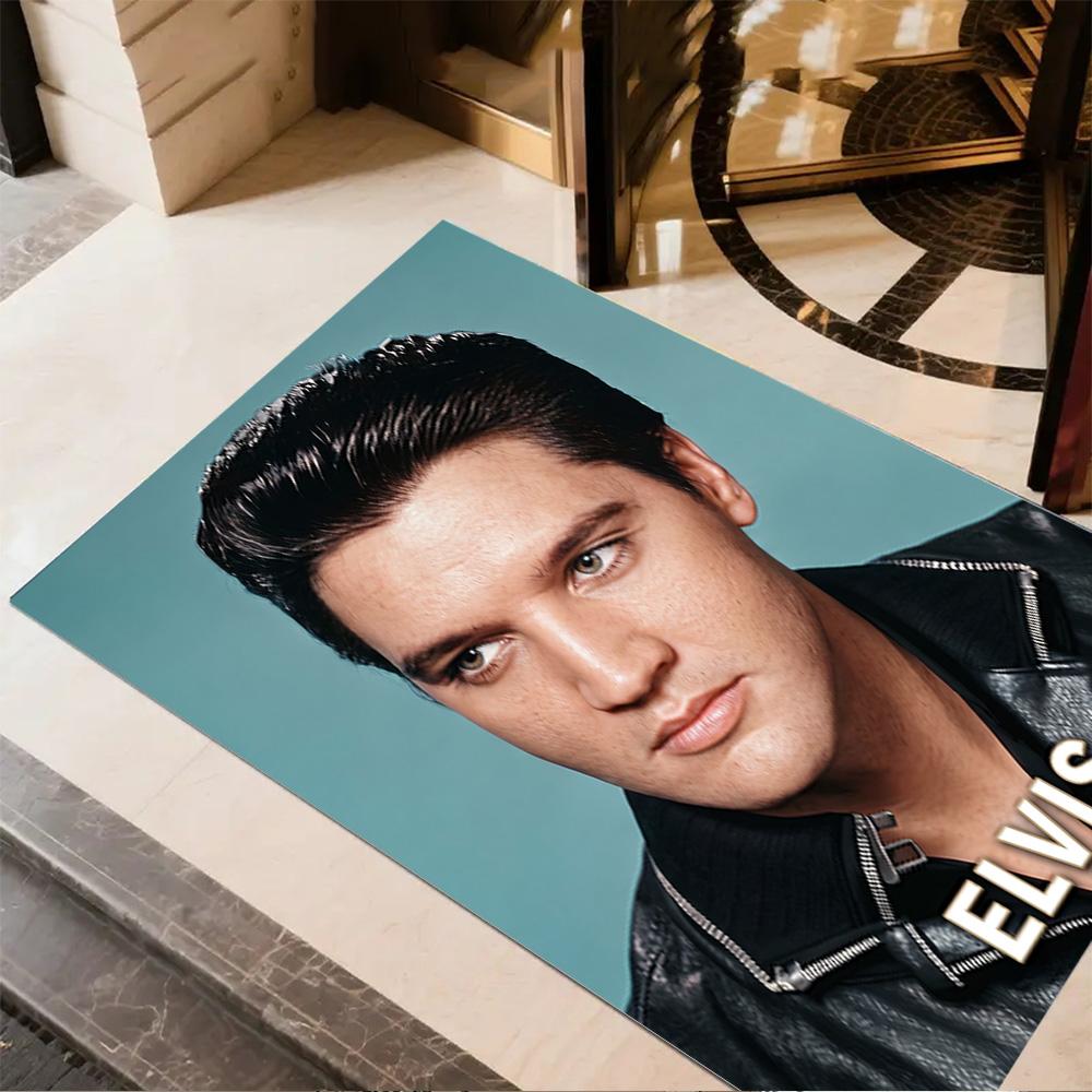Elvis Presley Roses Carpet Perfect for Decorate room Foyer Dormitory Balcony Anti-slip Rug Anime Office Decor Perfect Gift for Friends & Family