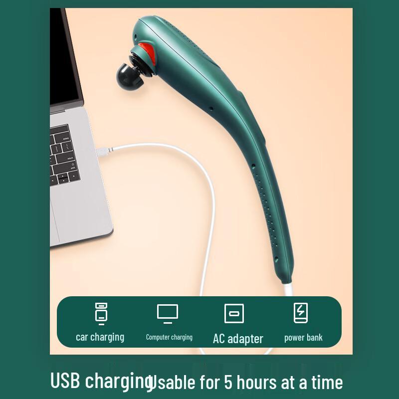 Extended Rechargeable Handheld Percussion Massager CN plug (adapter included)