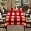 1pc Vintage Checkered Tablecloth - Red Classic Design Pattern - Rectangular - Polyester