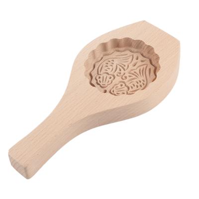 Holz Mondkuchenform DIY Kekse Fondant Kuchen Backform Küchendekorationswerkzeuge Mondfisch