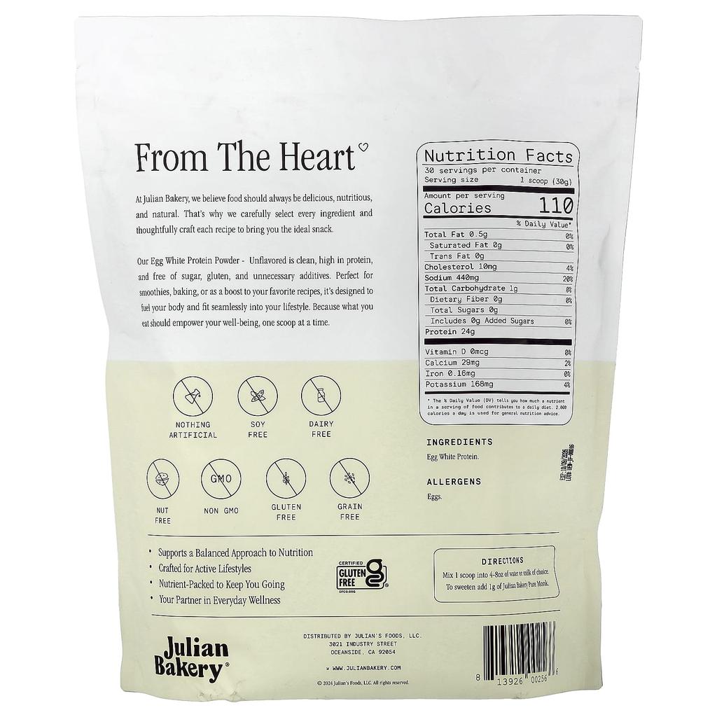Eiklar-Proteinpulver, Geschmacksneutral, 907G (2.01 Pfund)