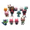 13 piezas/set PVC Figura de Juguete Casa de Muñecas Gabby Animales de Peluche de Dibujos Animados Coche Sonriente Gato Abrazando Muñecas Niña Gaby Regalos de Cumpleaños para Niños
