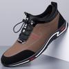 Mens Sneakers 2026 New Lace Up Business Casual Shoes Snug Cushioned Daily Wear Fashion Leather Walking Shoes for Men
