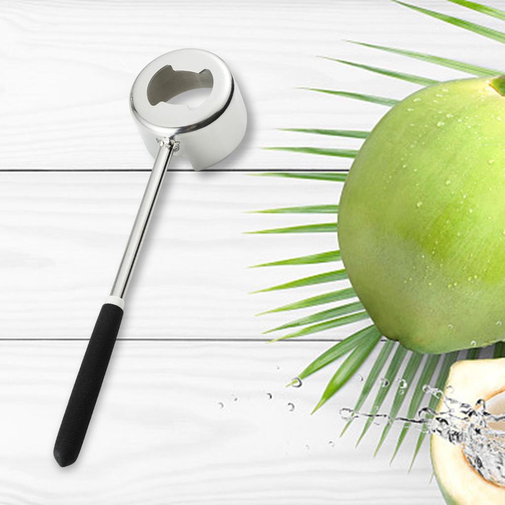 Coconut Opener Tool for Young Coconut, Easy to Use, Durable Stainless Steel Meat