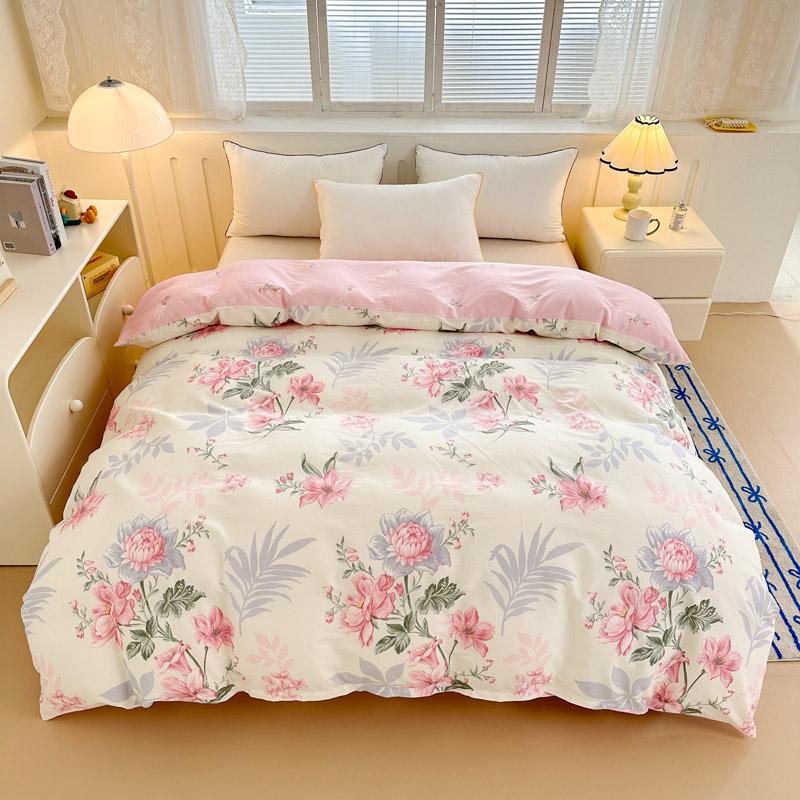 1Pc Cotton Breathable Skin-Friendly Printed Quilt Cover (Pillowcase To Be Purchased Separately) Single Double King Size Bed