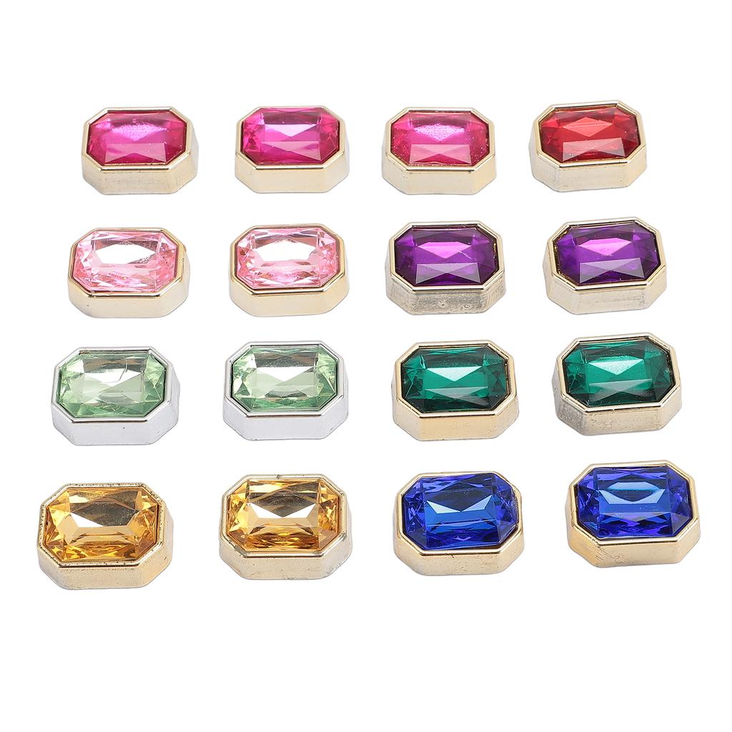 16PCS Octagon Flat Back Rhinestone ABS Plastic Rhinestone Crafts Costume Embellishment