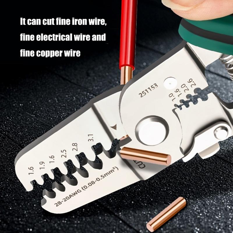 Compact Multipurpose Cable Cutter Tool Wire Crimping Stripping Pliers with Ergonomic Design For Electricians Maintenance