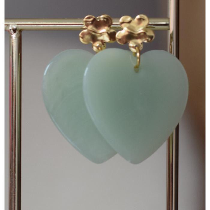 ATELIER MARPO - Lovie Heart Earrings Black Aqua Green