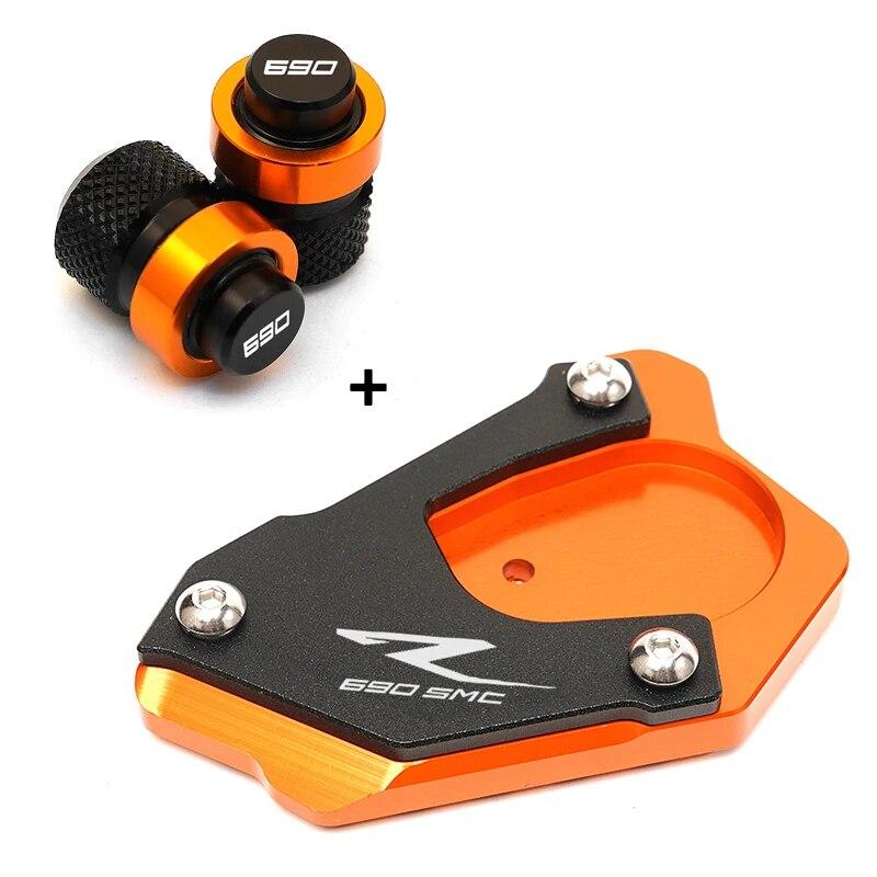 Motorradzubehör für KTM 690 SMC R 690 ENDURO R Seitenständerverlängerung Ständer Vergrößerungsplatte & Reifenventilkappen
