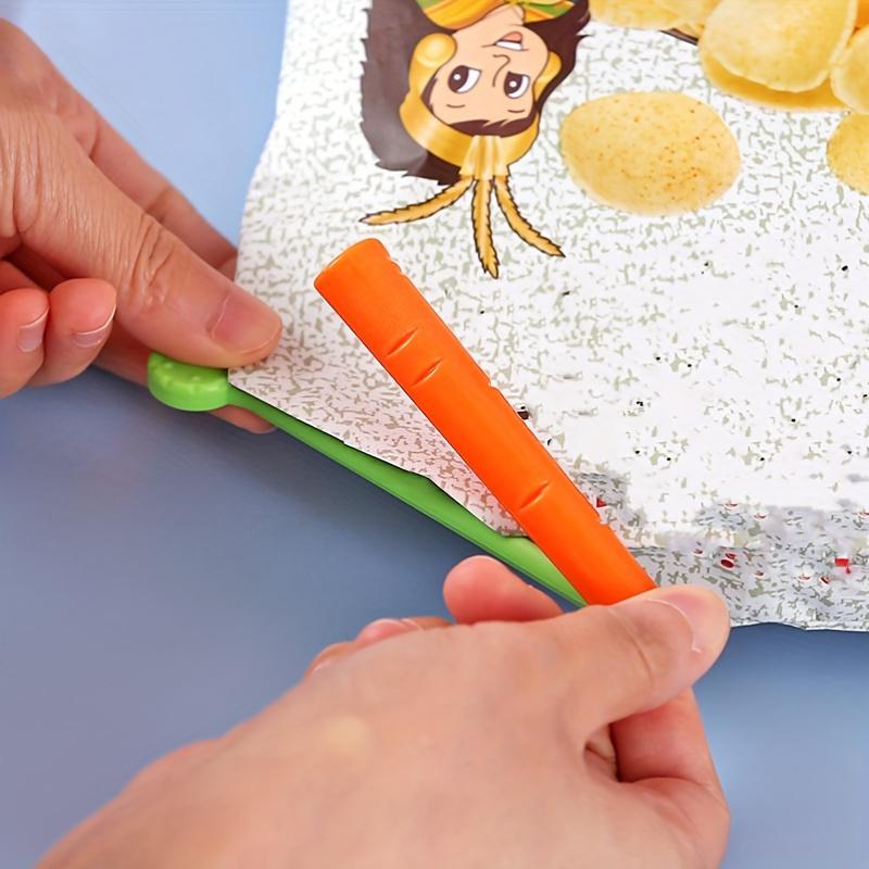 5Pcs Carrot-Shaped PP Sealing Clips – Multi-Purpose Food Bag Clamps for Kitchen & Household (Food Storage Clips)