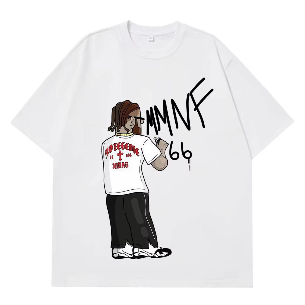 Rapper Hades66 Fashion Print Tshirt Unisex Unisex Hiphop Vintage Tshirts Shortsleeved Top Casual Aesthetic Trend Tshirts