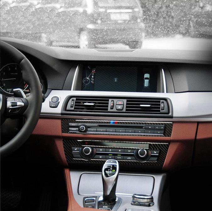 Carbon Fiber Center Console Panel Sticker for 2011-2017 BMW 5 Series F10 520i 525li