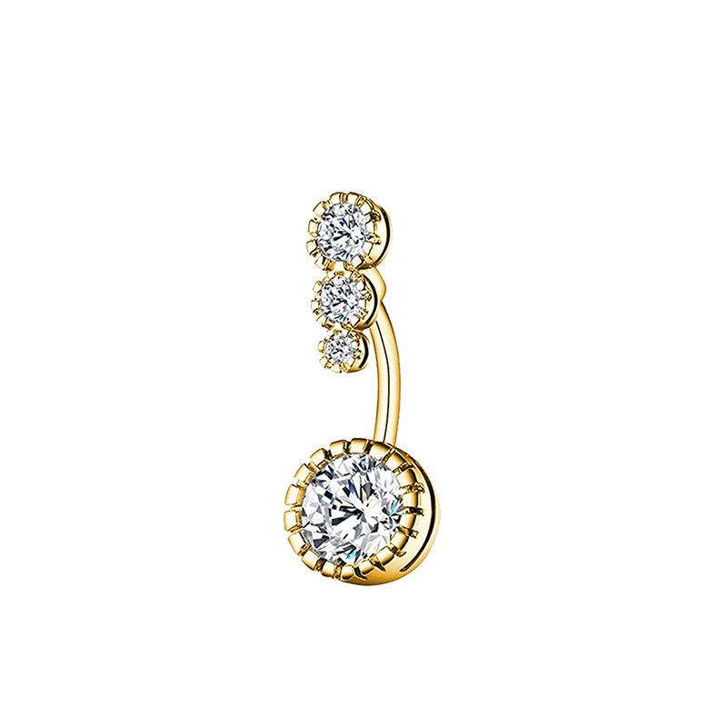 Zirconia Navel Piercing Clip - Hot Selling European and American Body Jewelry