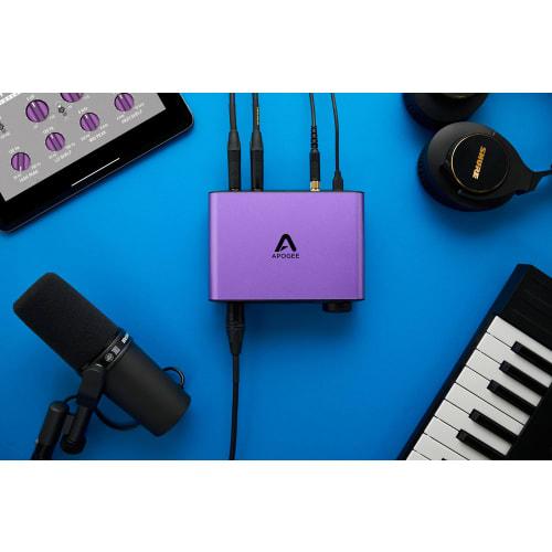 Apogee BOOM USB Audio Interface, 2-in, 3-out (Headphone 0 Ohm Output), Compatible with Mac & Windows, 24-bit/192kHz with Hardware DSP, USB Type-C, Ide