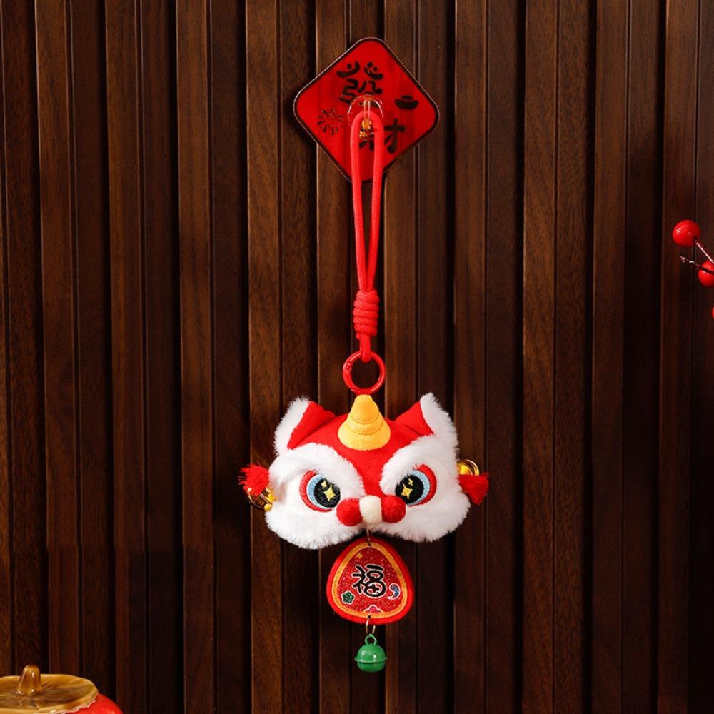 Bell Lion Dance Pendant Fortune Character Chinese New Year Gift  2026 Spring Festival