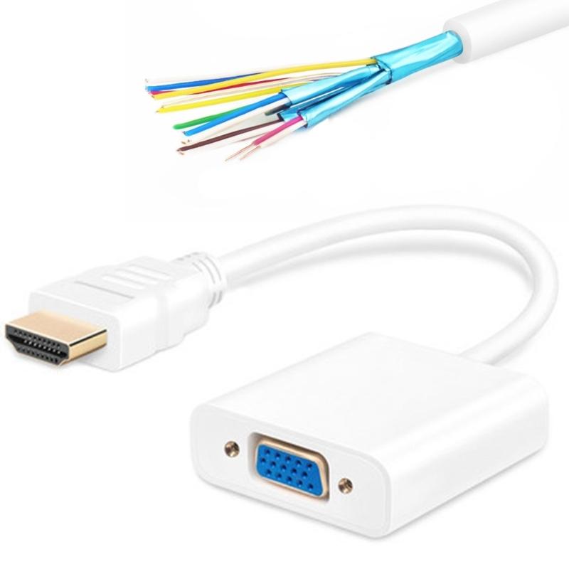 Auf VGA 1080P Video Konverter Adapterkabel für PC Laptop HDTV Projektoren und weitere Eingabegeräte