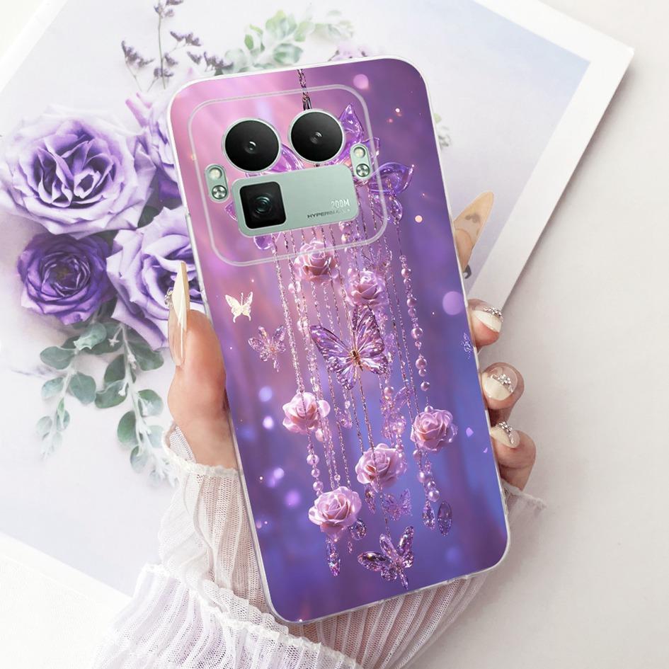 For Realme GT8 Pro 2025 Case RMX5210 Popular Flower Bowknot Soft Slim Silicone Back Cover For Realme GT 8 GT8 RealmeGT8 5G Coque