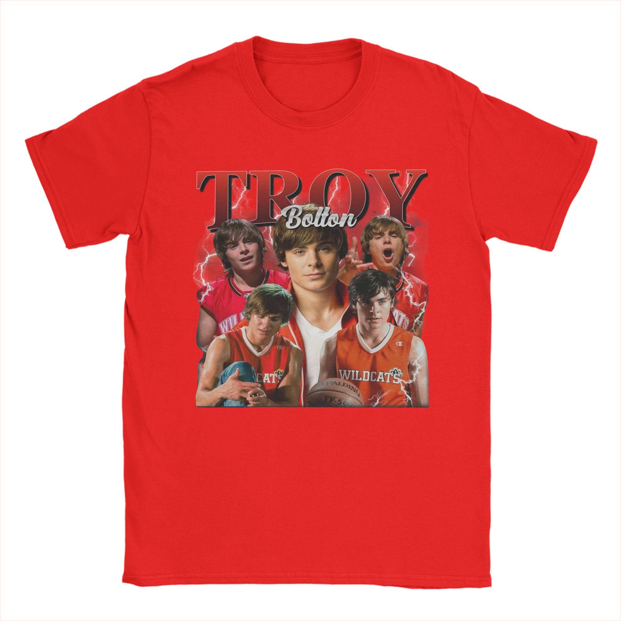 

Men Vintage Troy Bolton The Musical T Shirts Cotton Clothing Vintage Short Sleeve Round Collar Tee Shirt Gift Idea TShirt S