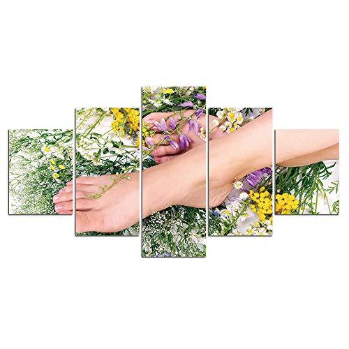 5 sztuk zdrowie uroda Spa masaż twarzy Salon ściana z obrazami ozdoby do dekoracji wnętrz plakaty płótno malarstwo akcesoria do salonu