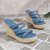 Wedge Heel Summer New Fashion Platform Thick Bottom Buckle Casual Comfortable Walking Shoes Sandals Gladiator Sandal Casual