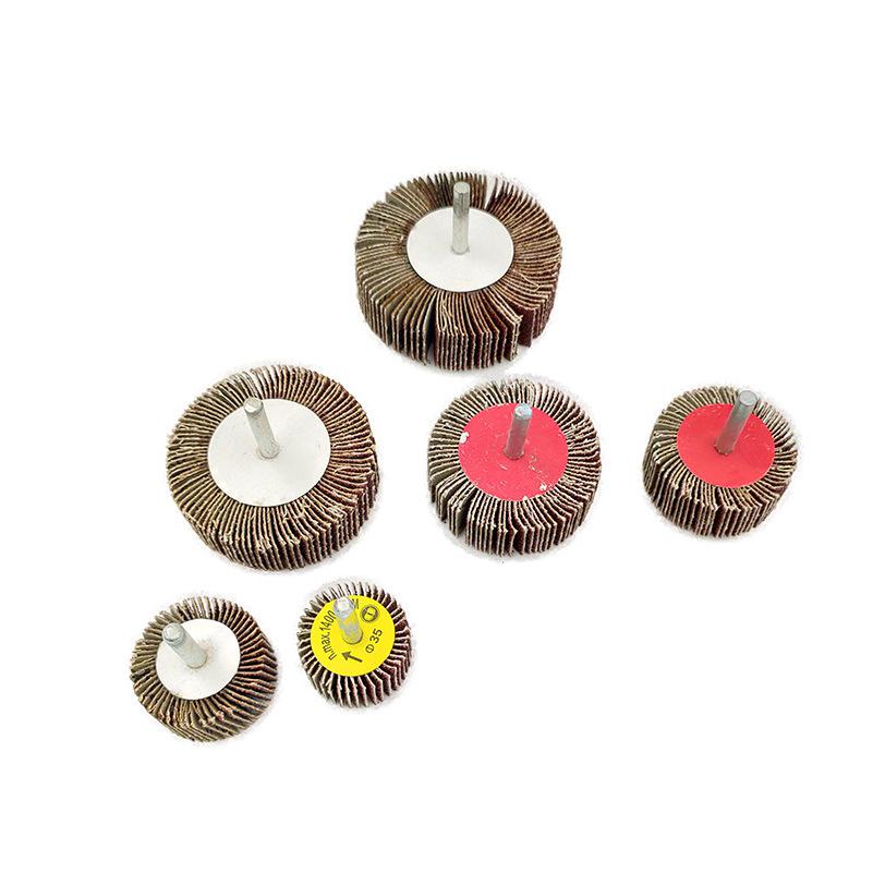 Sanding Head with Handle: Flap Wheel, Shaft Impeller, and Cylindrical Grinding Cloth