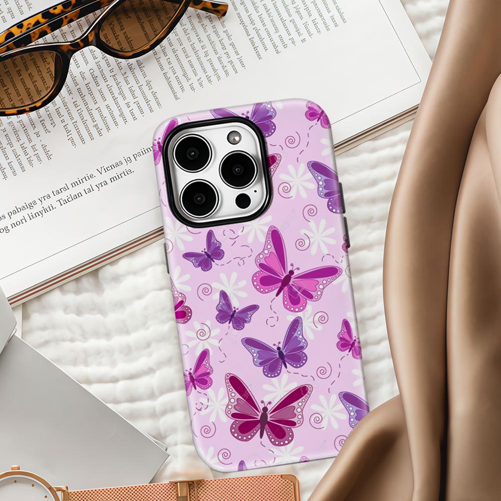 Lavender Wings Phone Case for IPhone 17 16 15 14 13 Pro Max Plus for Magnetic Single Double-layer Tough Case