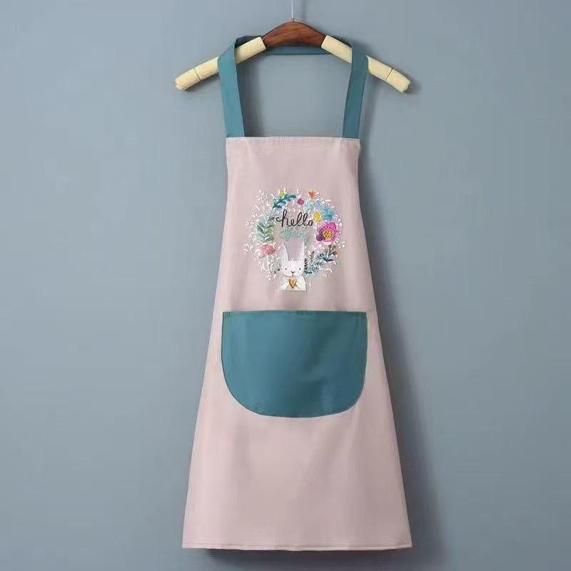 Waterproof and Oil-Resistant Kitchen Apron - Fashionable Unisex Design for Cooking and Housework