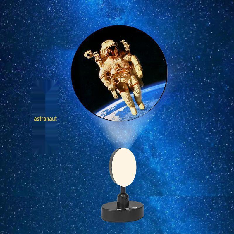 Rechargeable Earth & Moon Star Projector Night Light for Bedroom Atmosphere 