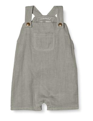 Overalls Organic Overalls Baby Moonstone [L'ovedbaby] (Muslin) Ocm-2s-494 (Moonstone Gray) 9-12M (For 9-12 Months)
