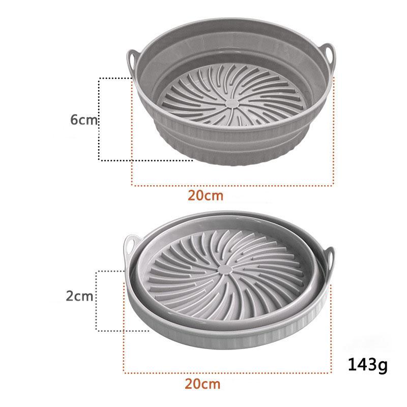 

Foldable Air Fryer Silicone Liner Oven Baking Mold Pot Food Is Safe and Reusable Air Fryer Accessories, Kitchen Baking