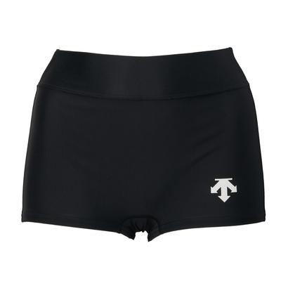 DESCENTE Volleyball Inner Designed by Elastic Size S Women's Pants, Kurihara, Waist, One-Point Print, DVB-7205W Black,
