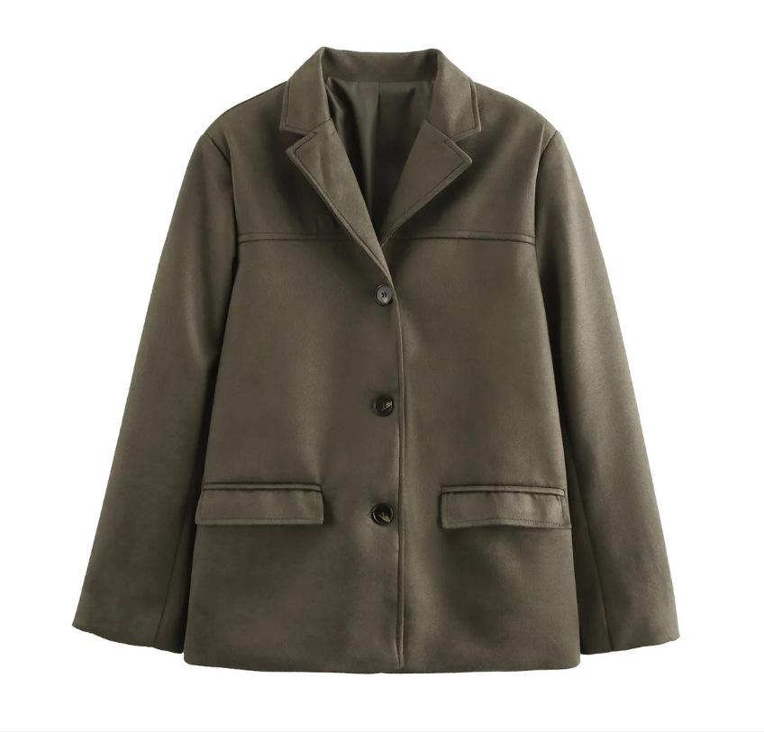 European and American Women's Retro Suede Jacket