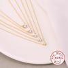 S925 Sterling Silver Feminine Minimalist Temperament Collarbone Chain Creative Fashion Zircon Short Accessories Necklace