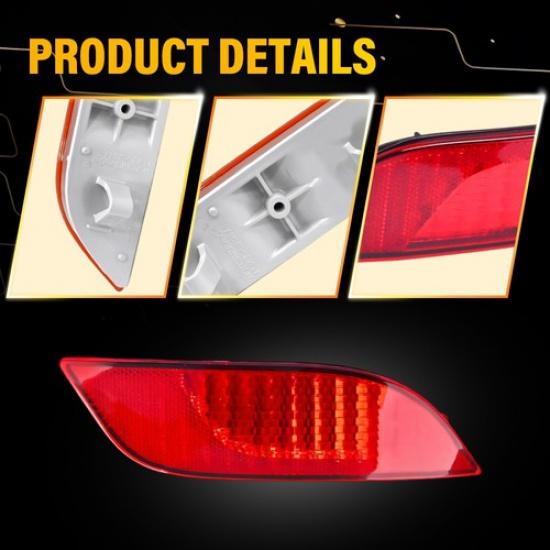 2PCS Red Rear Bumper Reflectors For Subaru Crosstrek Impreza WRX XV 2008-2017 EA