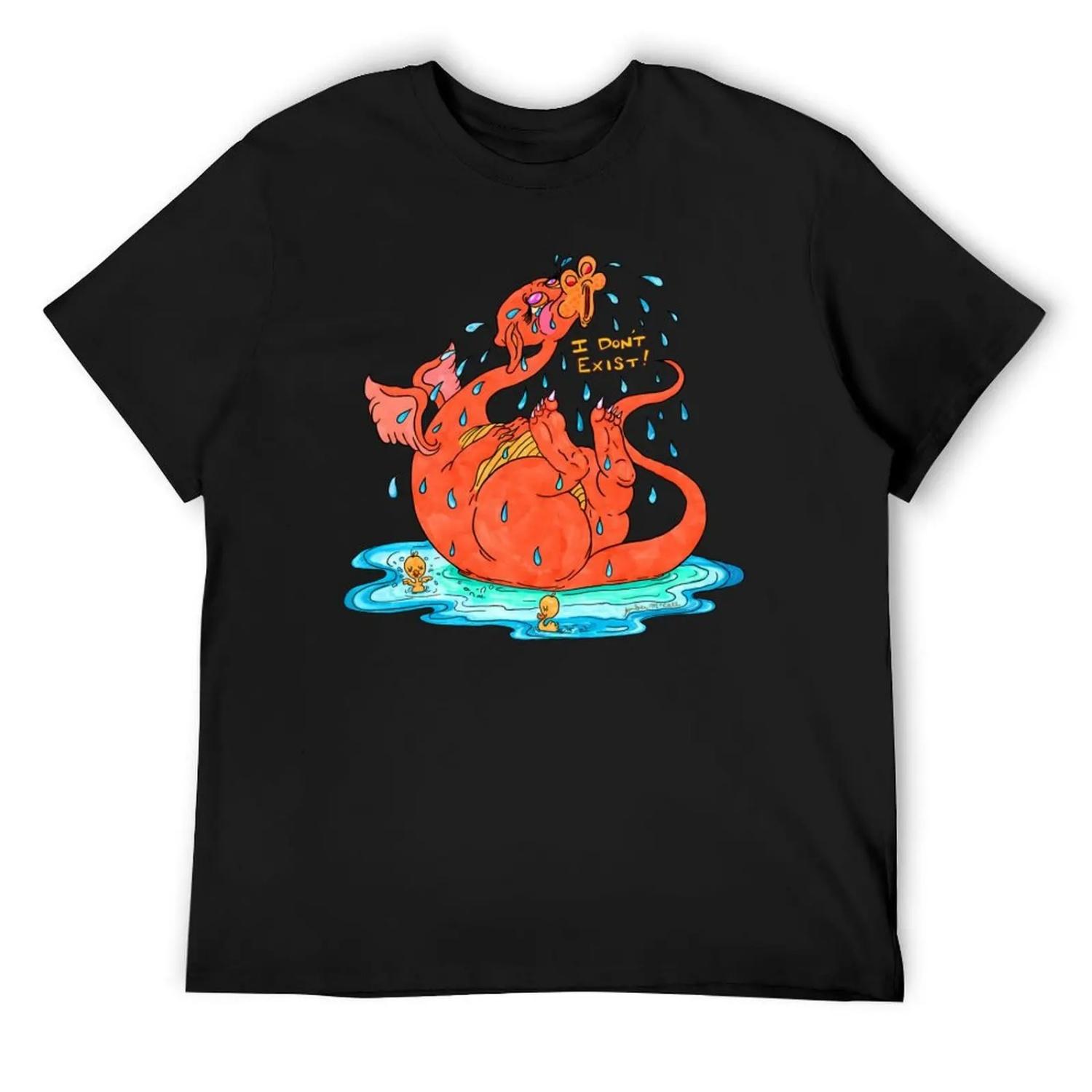 Existential Dragon T-Shirt luxury t-shirt anime t shirts cute tops mens fashion S