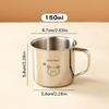Mini Cute Children Mug With Handle  Durable Anti Drop 304 Stainless Steel Milk Coffee Cup Anti Scalding Drinking Cup Drinkware