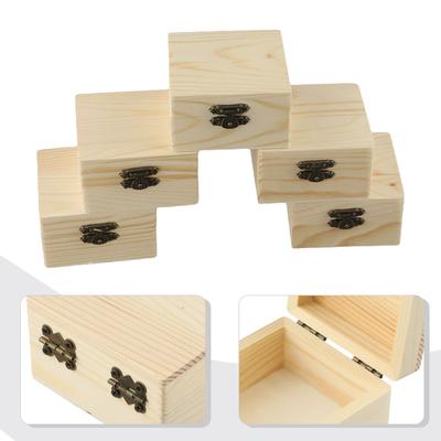 Natural Wood Jewelry Box 5PCS Set with Elegant Design for Personal Use