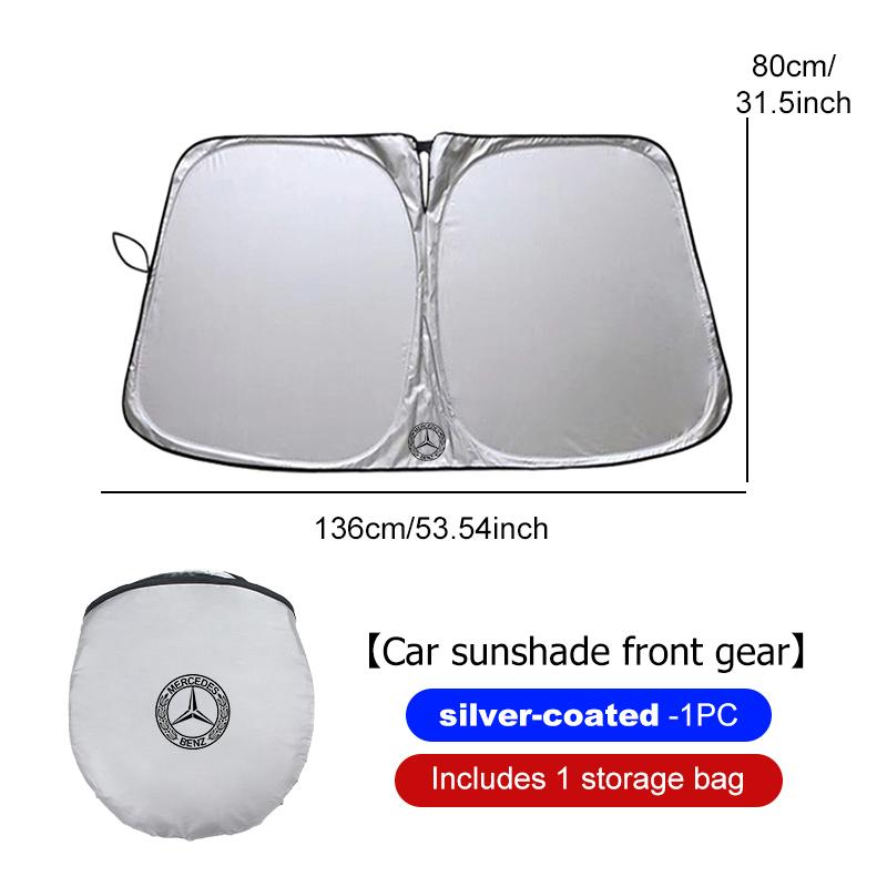 AABII1 For Benz Car Windshield Sun Shade Blocks UV Ray Reflector Auto Window Sun Shade AMG W213 W124 W108 W126 Exclusive W204 W222 W205