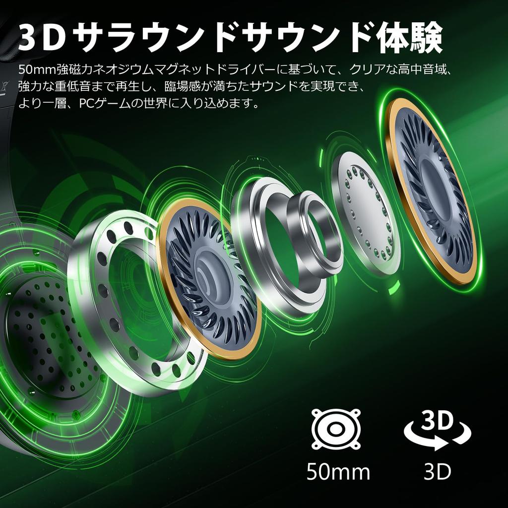 WolfLawS X1 Wireless Gaming Bluetooth 3D 50mm 40 Hours of Continuous Low for FPS Compatible with Xbox Series Xbox and Switch Headset, 2.4G 5.2,