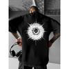 Men's Pattern Print Round Neck T-Shirt, Men's Summer Casual Short Sleeve