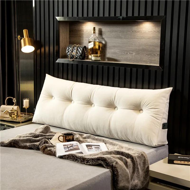 

Съемная подушка для изголовья Треугольная подушка Спинка Подушка для дневной кровати Комфортный отдых Поясничная подушка Клиновидная подушка для сна Подушки для спальни 120x20x50cm 1pcs