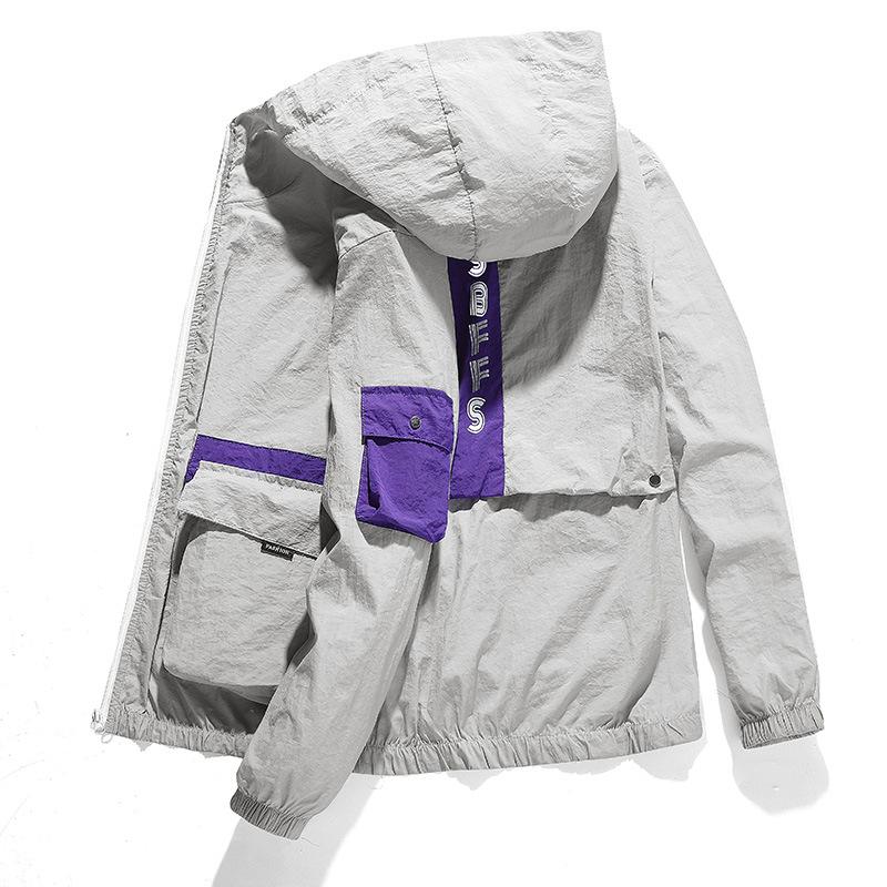 

Солнцезащитная одежда Тенденция Дышащая мужская куртка Красивая свободная повседневная куртка XXL