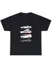 Unisex's Casual Cotton T-Shirt with Unique Car Print - Short Sleeve, Round Neck, Machine Washable