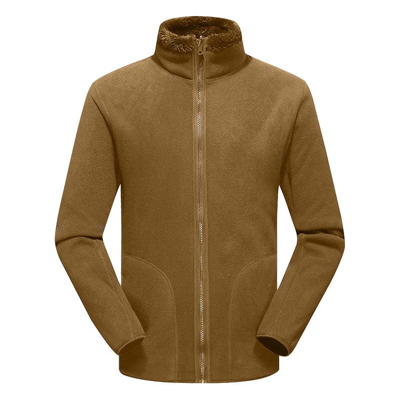 Unisex Polar Fleece Thick Jacket - Coral Fleece Liner for Autumn and Winter