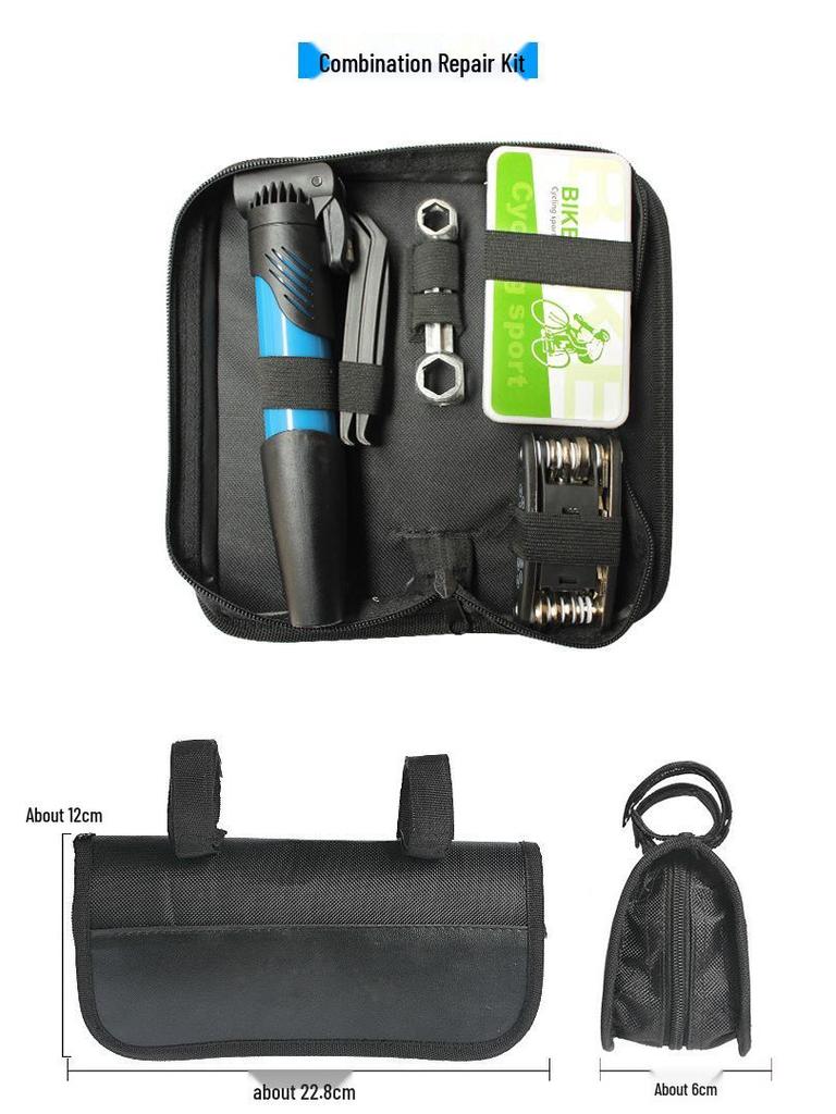 Mountain Bike Repair Kit: Wrench Set, Tire Patcher & Pump