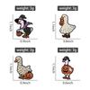Halloween Witch Duck Enamel Pins Custom Jack-o'-lantern Brooches Lapel Badges Clothes Punk Jewelry Gift for Kids Friends