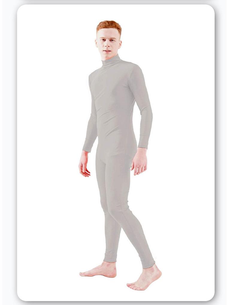 Halloween Cosplay Solid Color Full Body Open Face Zentai Bodysuit