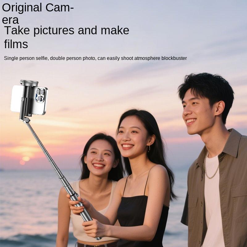 1,7M Tragbarer Mobiler Ständer Einbeinstativ Selfie-Stick Stativ mit Kabelloser Bluetooth-Fernbedienung für iPhone Samsung Huawei Xiaomi