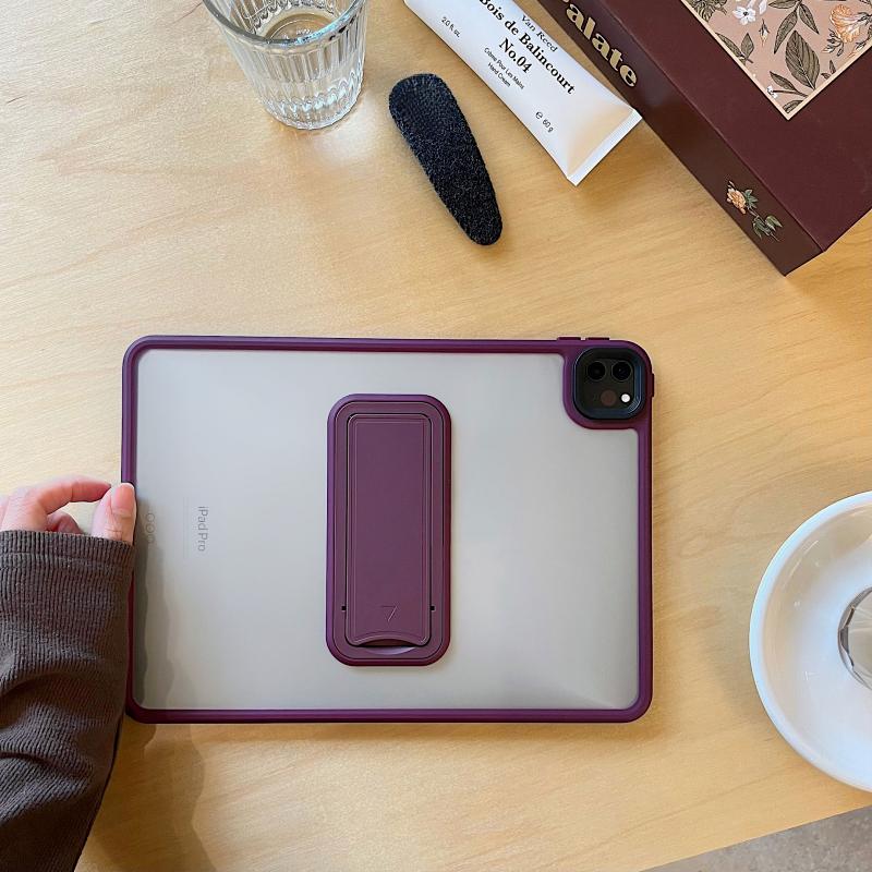 Translucent Integrated Stand Case for Apple iPad Air - Acrylic Creative Waterproof Shockproof Wear-resistant Cover for iPad Air/iPad mini/iPad Pro